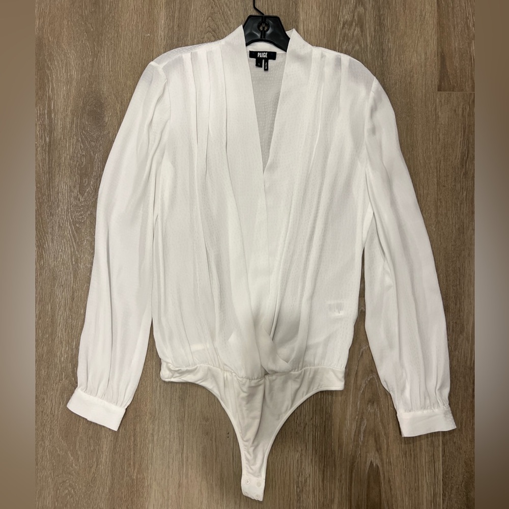 PAIGE white long sleeve bodysuit